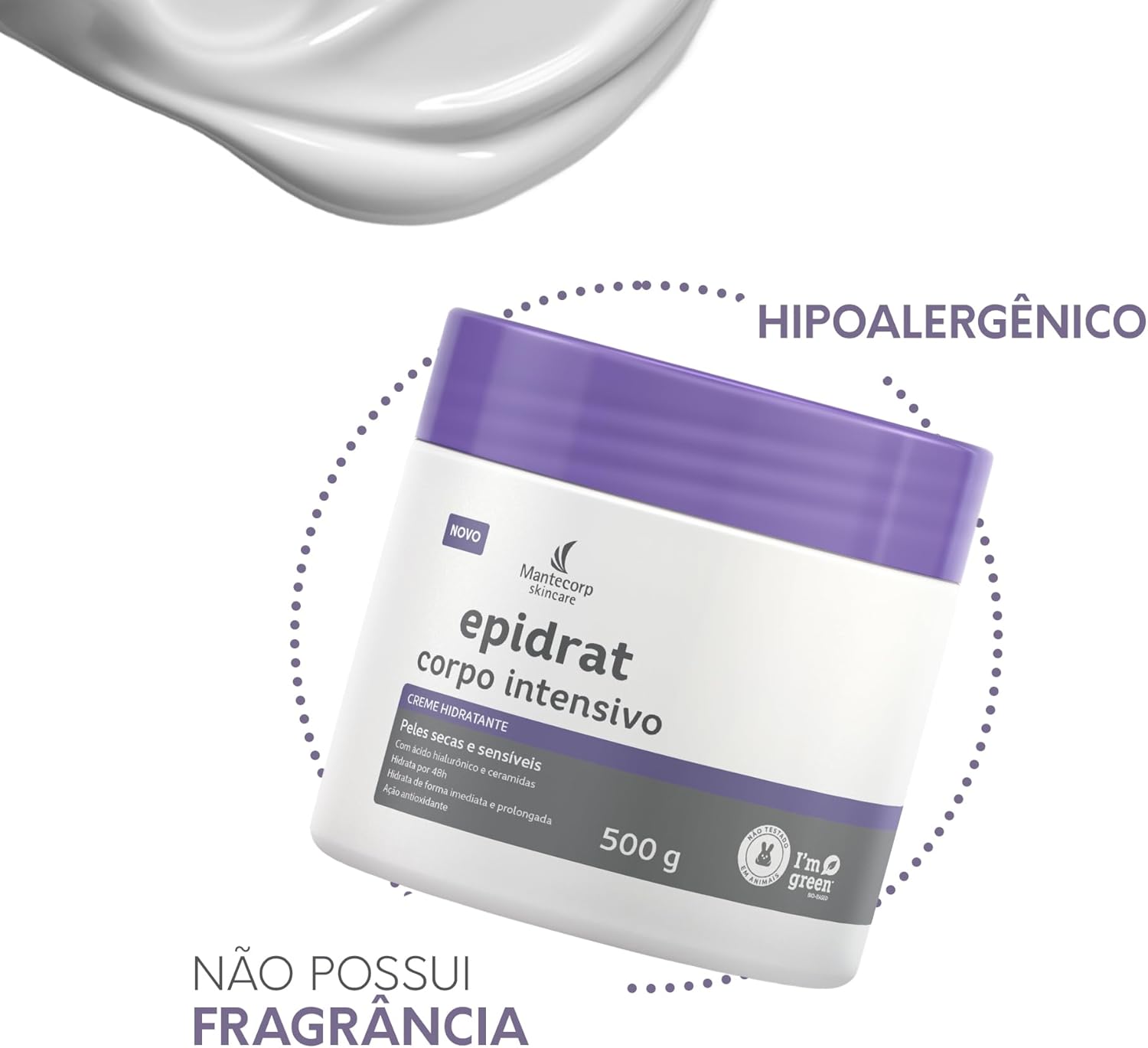Creme Hidratante Epidrat Intensivo Mantecorp Corporal 500g 4 Creme Hidratante Epidrat Intensivo Mantecorp Corporal 500g - Imagem 4