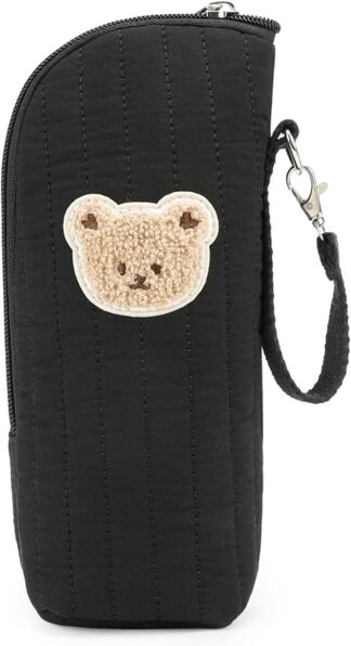 Bolsa Térmica para Mamadeira Urso Preta Isolamento Térmico