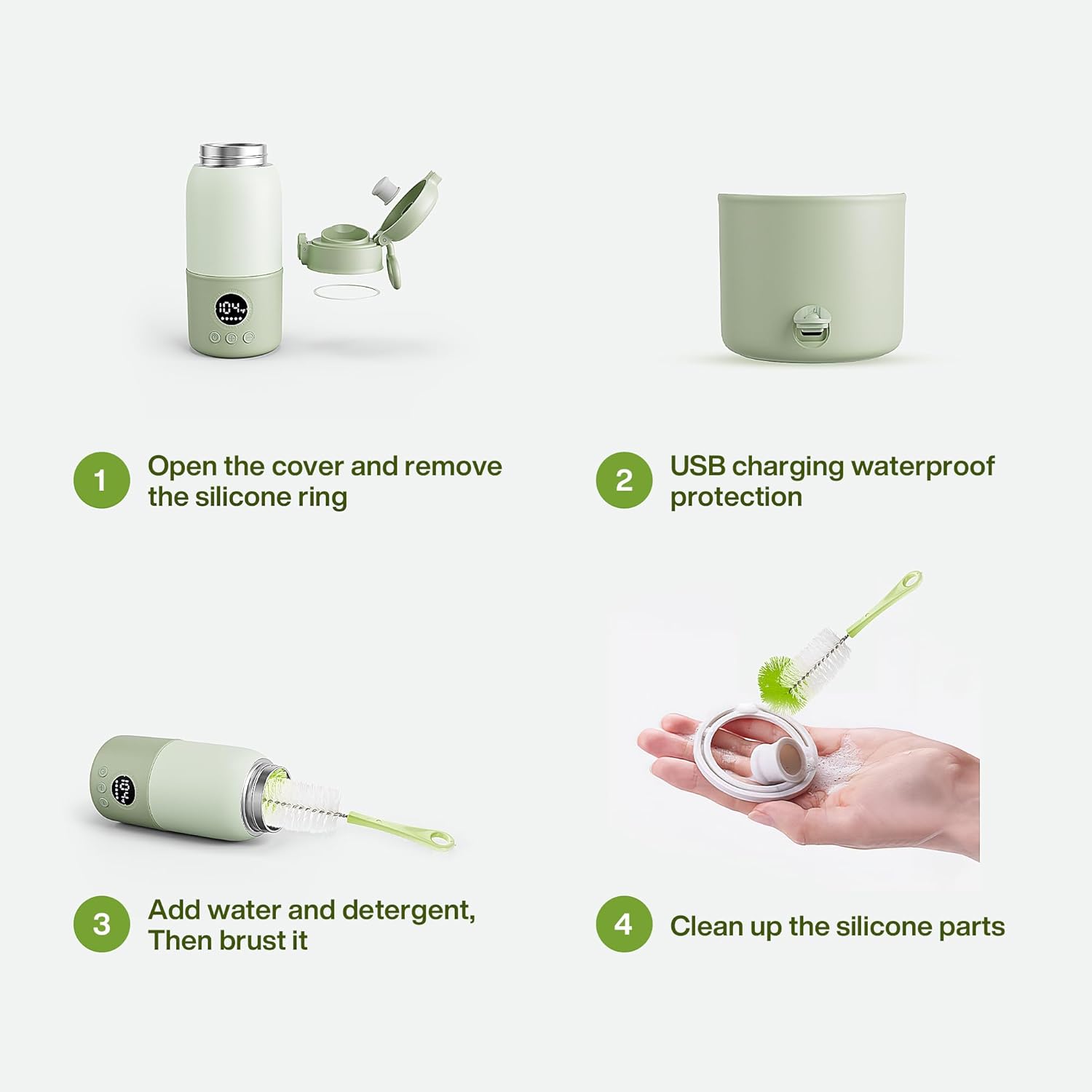 Aquecedor de Mamadeiras Haslife Portátil para Viagem Rápido 8 Aquecedor de Mamadeiras Haslife Portátil para Viagem Rápido - Imagem 8