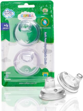 Bico Refil para Copo Treinamento Cefisa de Silicone com 2 Unidades
