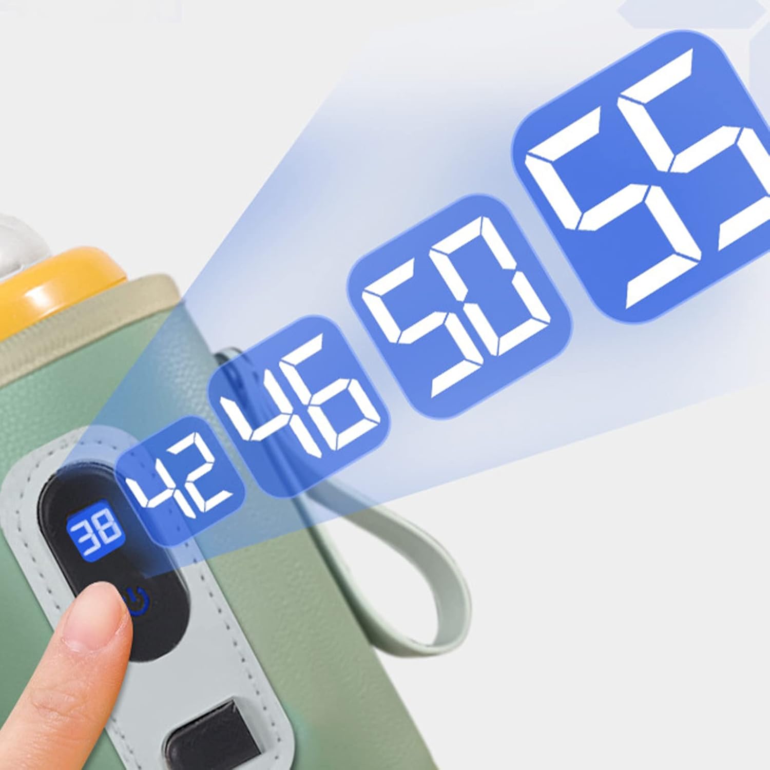 Aquecedor de Mamadeira ZJchao Portátil USB com Tela LCD Verde 2 Aquecedor de Mamadeira ZJchao Portátil USB com Tela LCD Verde - Imagem 2