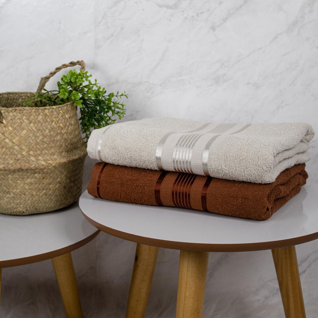 Kit 2 Toalhas de Banho ToalhaShow Egito Gigante 100% Algodão 1 Kit 2 Toalhas de Banho ToalhaShow Egito Gigante 100% Algodão