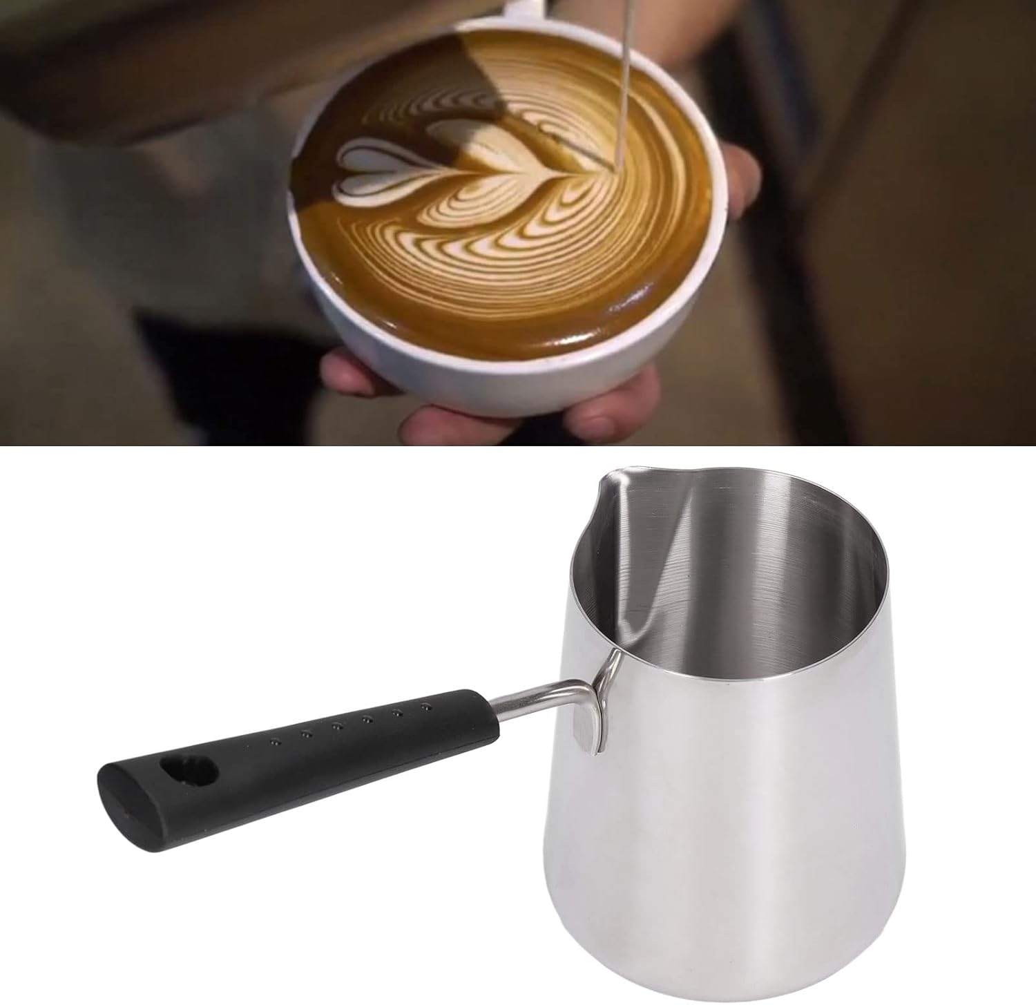 Cafeteira Turca Tomotato Aço Inox 600ml para Café e Leite 6 Cafeteira Turca Tomotato Aço Inox 600ml para Café e Leite - Imagem 6