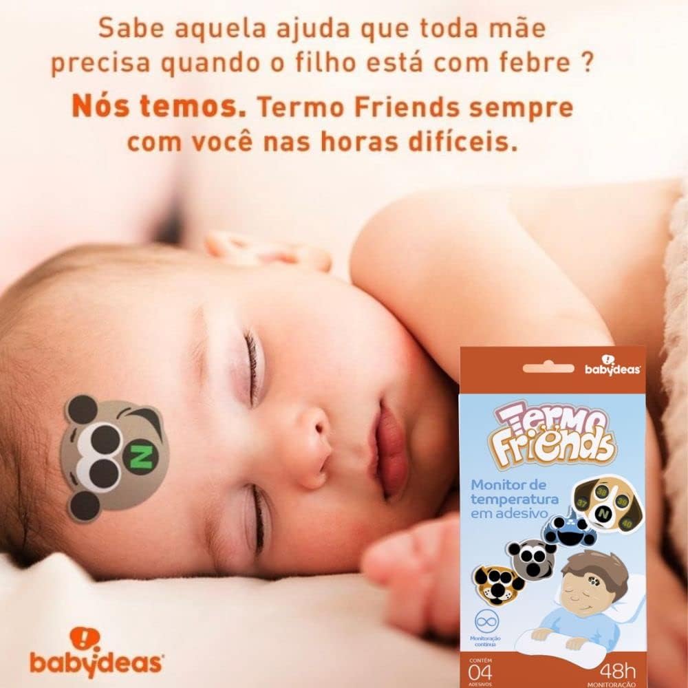 Adesivo Medidor de Temperatura Babydeas Termo Friends Bebês 5 Adesivo Medidor de Temperatura Babydeas Termo Friends Bebês - Imagem 5
