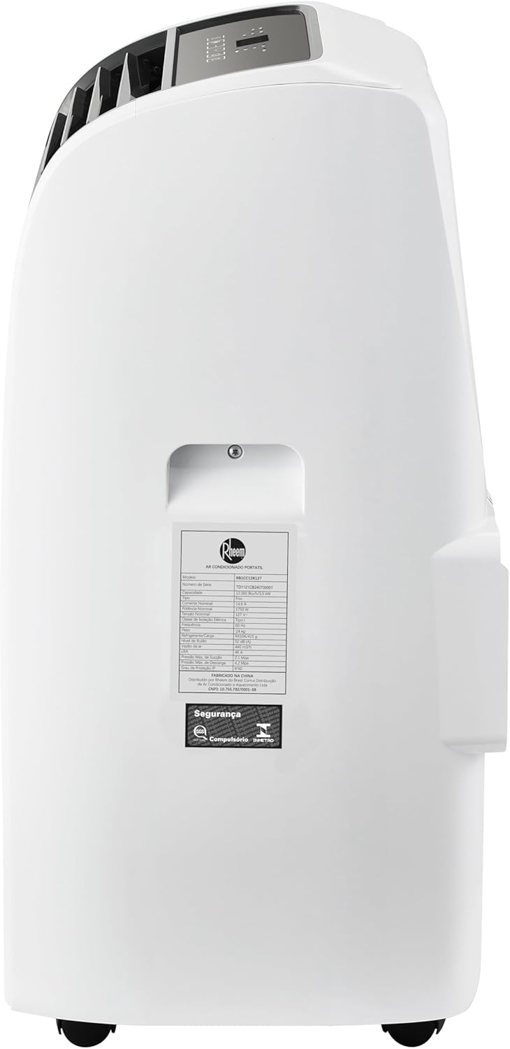 Ar-Condicionado Portátil Rheem 12000 BTUs Frio 127V Silencioso 4 Ar-Condicionado Portátil Rheem 12000 BTUs Frio 127V Silencioso - Imagem 4