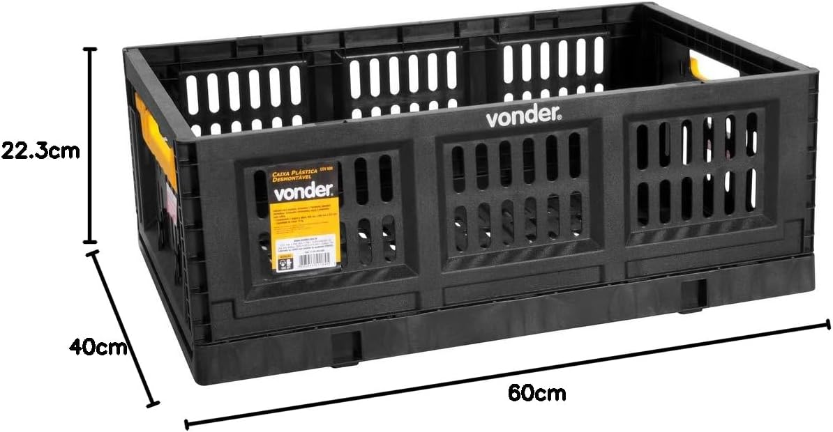 Caixa Plástica Desmontável Vonder CDV 600 Organizadora 60cm 7 Caixa Plástica Desmontável Vonder CDV 600 Organizadora 60cm - Imagem 7