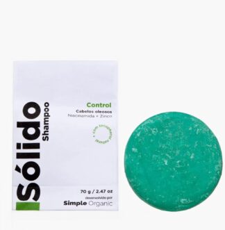 Shampoo Sólido Simple Organic Control para Cabelos Oleosos