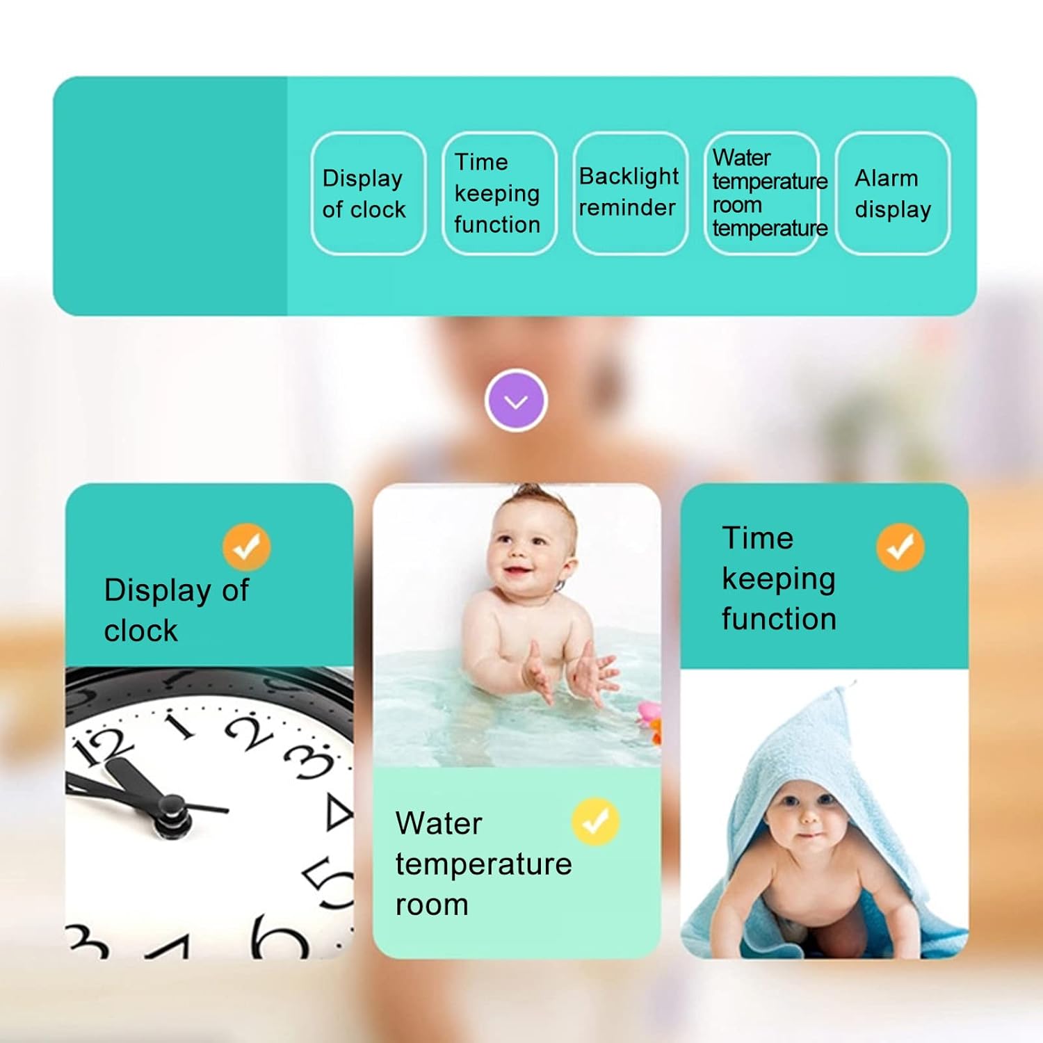 Termômetro de Banho Asixxsix Estrela do Mar com Alerta de Cor 4 Termômetro de Banho Asixxsix Estrela do Mar com Alerta de Cor - Imagem 4