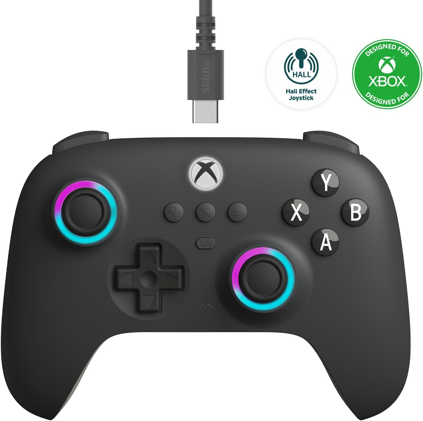 Controle 8BitDo Ultimate C Wired para Xbox e PC Cinza Escuro 1 Controle 8BitDo Ultimate C Wired para Xbox e PC Cinza Escuro