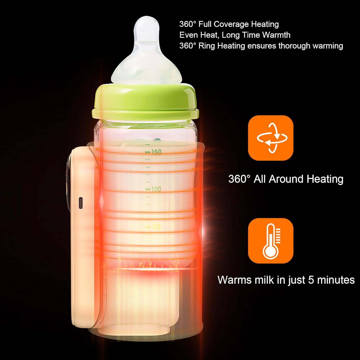 Aquecedor de Garrafas XUXHOU Portátil com Display Digital Azul 4 Aquecedor de Garrafas XUXHOU Portátil com Display Digital Azul - Imagem 4