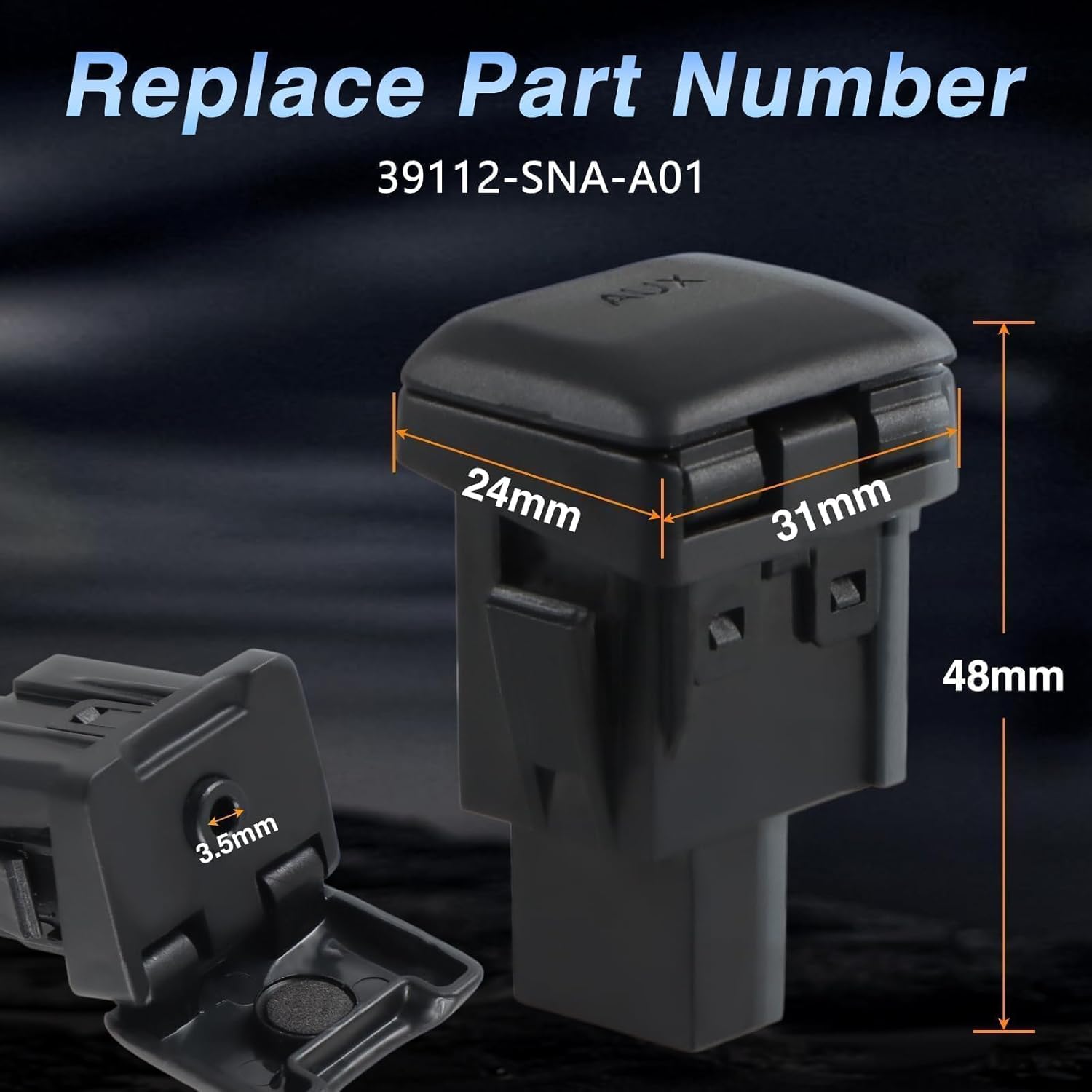 Adaptador Auxiliar Áudio KPALAG para Honda Civic e CR-V 5 Adaptador Auxiliar Áudio KPALAG para Honda Civic e CR-V - Imagem 5