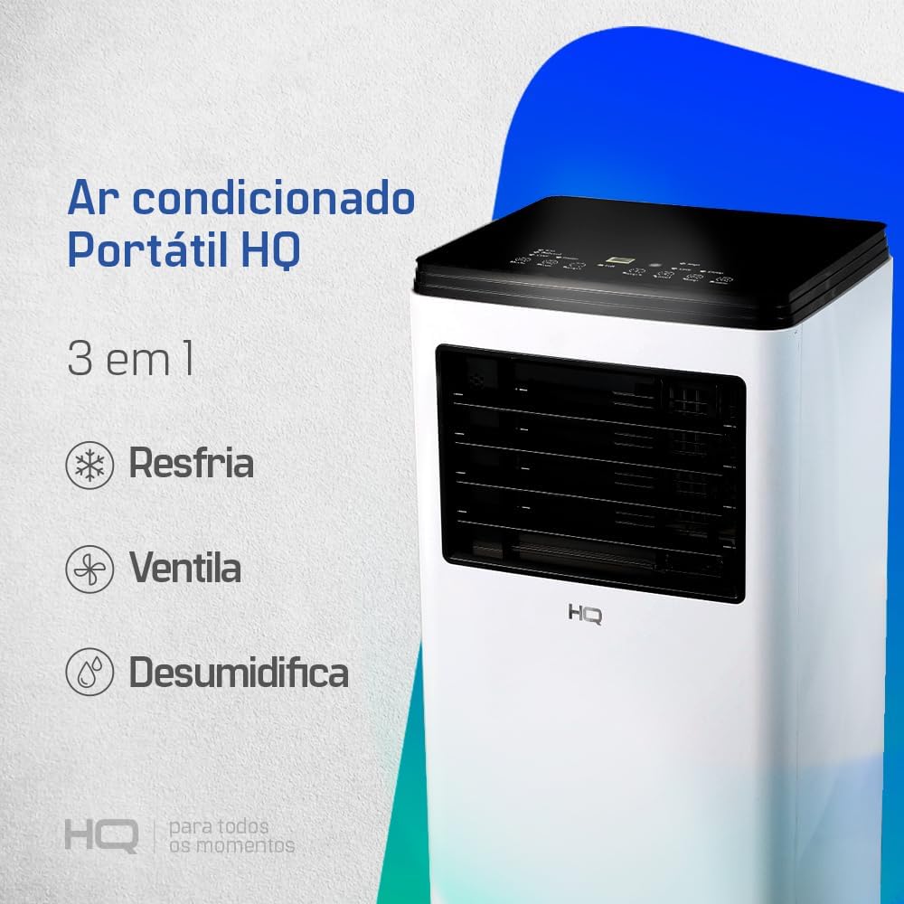Ar Condicionado Portátil HQ 10.500 BTU Frio Branco Econômico 7 Ar Condicionado Portátil HQ 10.500 BTU Frio Branco Econômico - Imagem 7