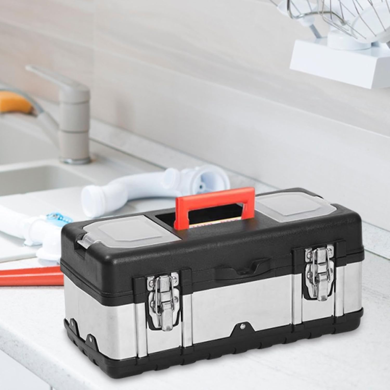 Caixa de Ferramentas Gralara Organizador Reforçado Aço Inox 2 Caixa de Ferramentas Gralara Organizador Reforçado Aço Inox - Imagem 2