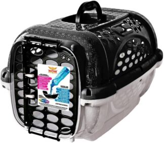 Caixa de Transporte Plast Pet Panther Pop Preta para Cães e Gatos
