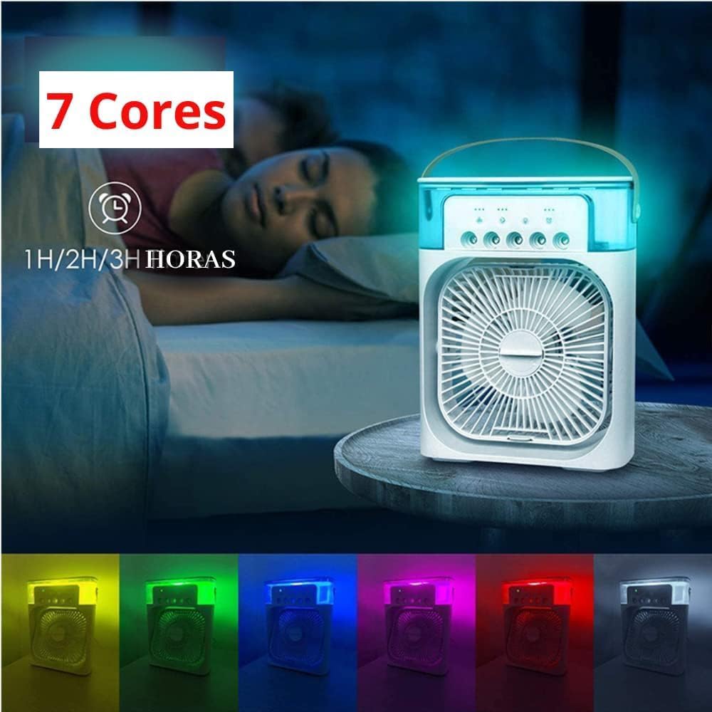 Mini Ventilador Portátil Umidificador Ar Condicionado 3 Velocidades 7 Mini Ventilador Portátil Umidificador Ar Condicionado 3 Velocidades - Imagem 7