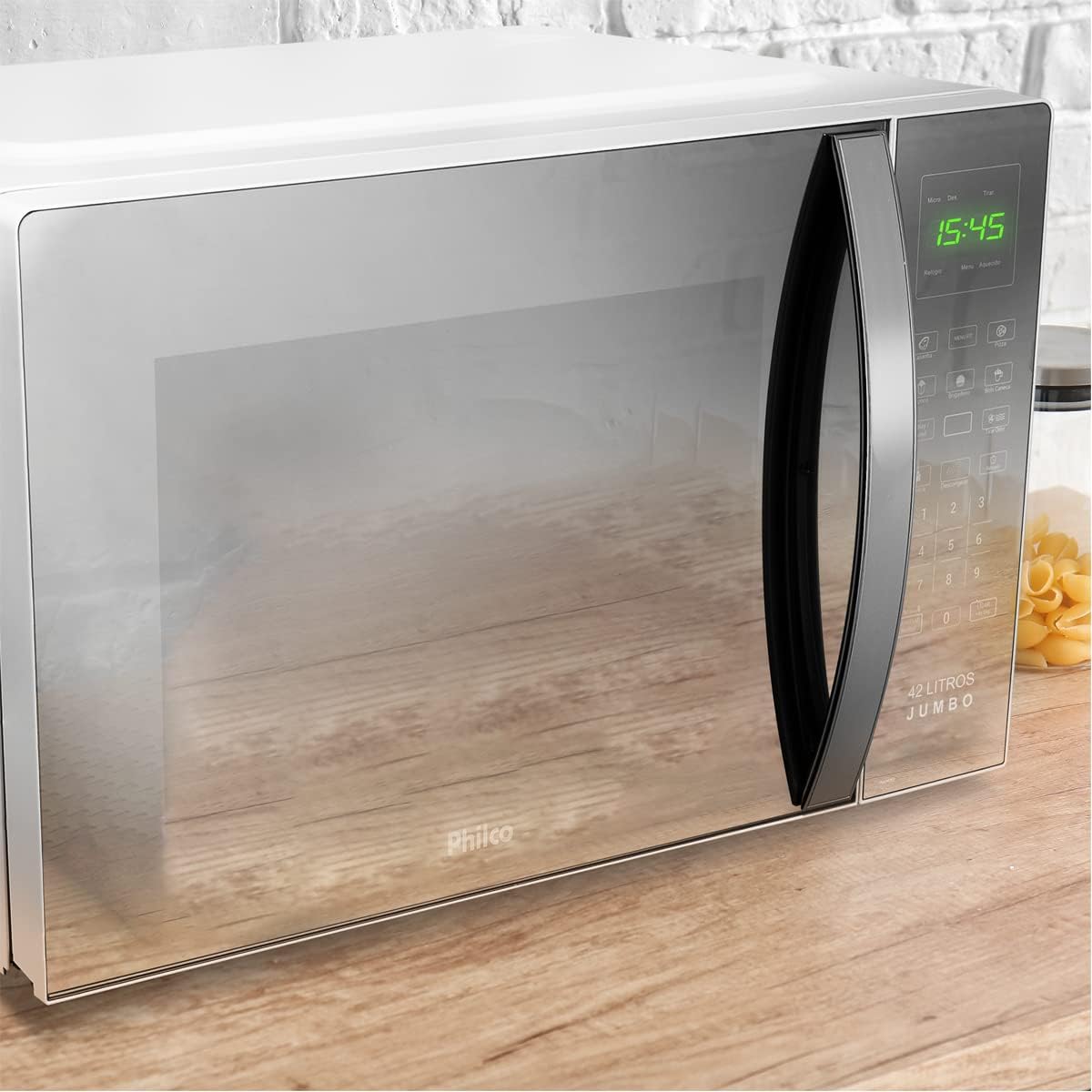 Micro-ondas Philco PMO42EB 42L 1560W Tira Odor Prata 220V 2 Micro-ondas Philco PMO42EB 42L 1560W Tira Odor Prata 220V - Imagem 2