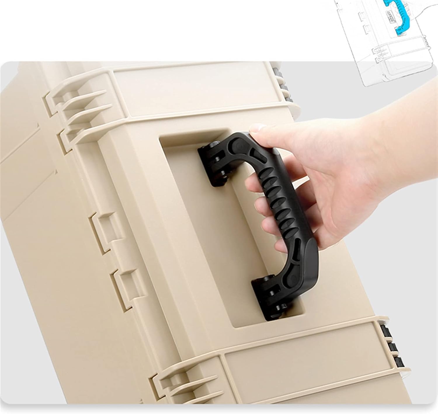 Caixa de Ferramentas KIZQYN Portátil Impermeável Organizadora 6 Caixa de Ferramentas KIZQYN Portátil Impermeável Organizadora - Imagem 6