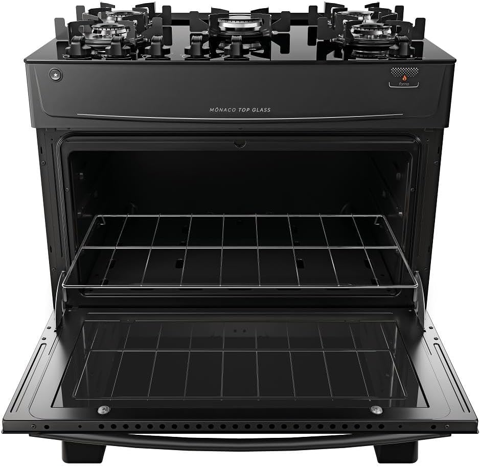 Fogão 5 Bocas Atlas Mônaco Top Glass Preto Bivolt Automático 4 Fogão 5 Bocas Atlas Mônaco Top Glass Preto Bivolt Automático - Imagem 4