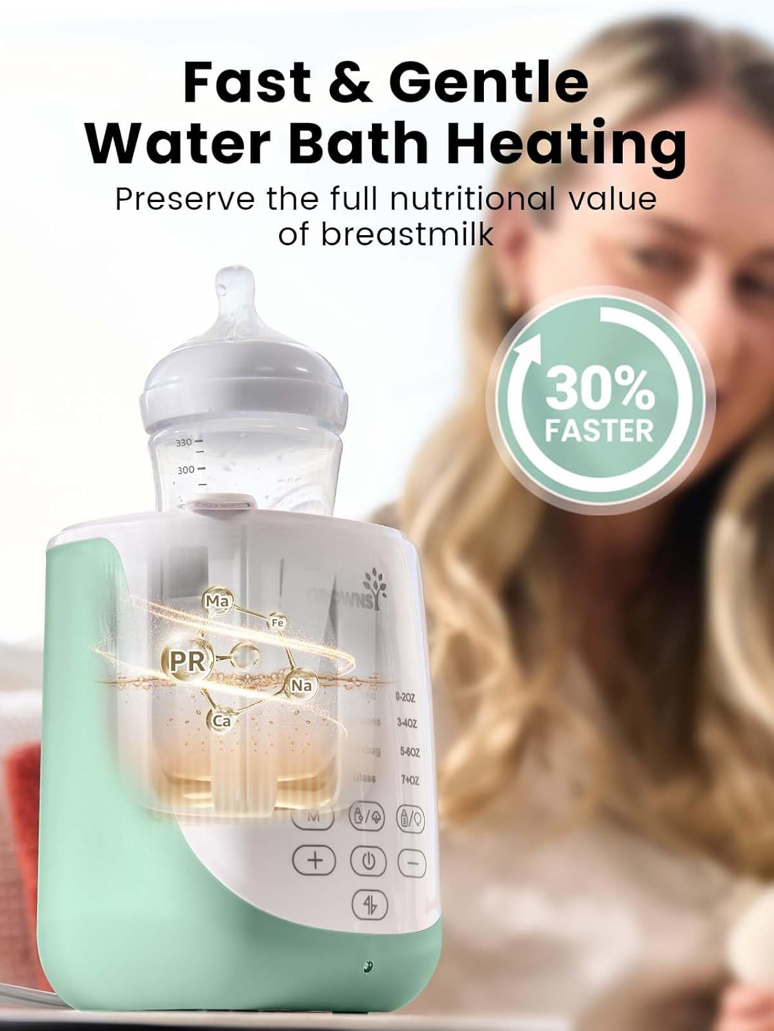 Aquecedor de Mamadeira GROWNSY Nutri 10 em 1 para Bebês 3 Aquecedor de Mamadeira GROWNSY Nutri 10 em 1 para Bebês - Imagem 3