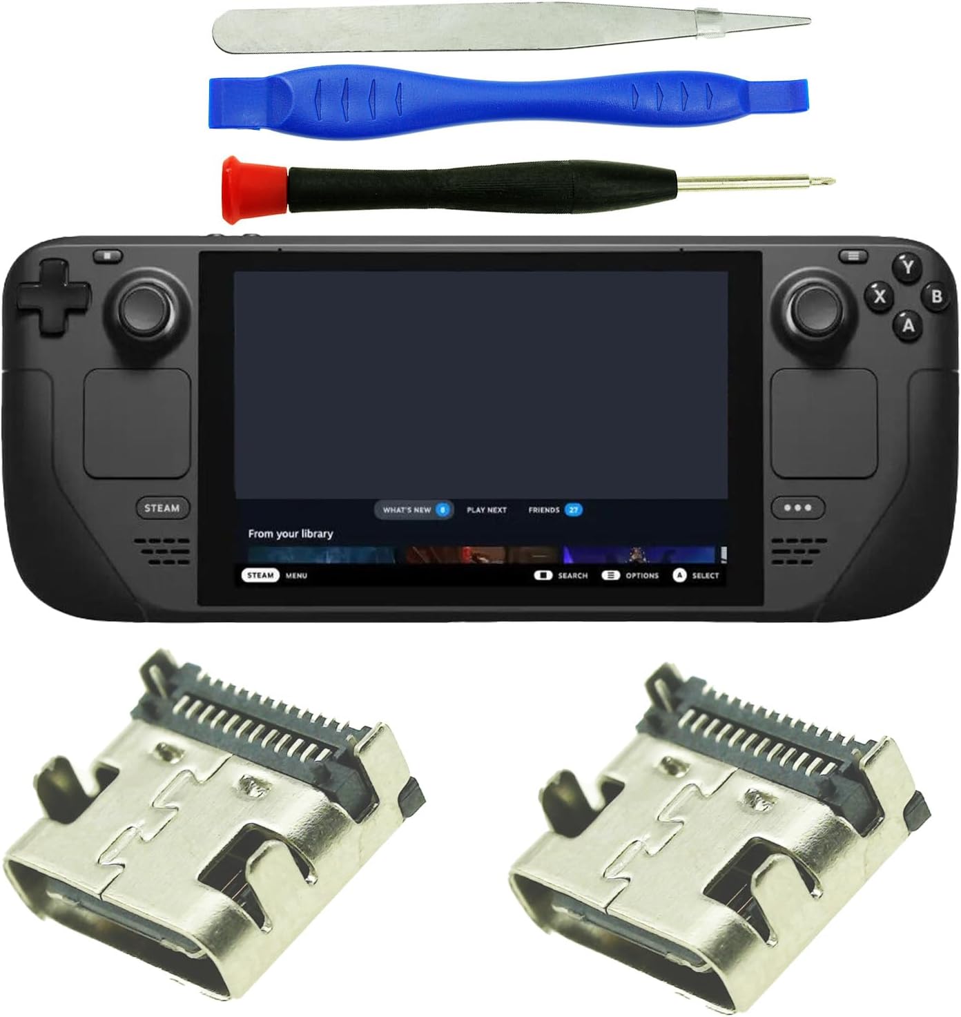 Conector Porta USB C de Carga para Console Steam Deck CTHTBZ 2 Conector Porta USB C de Carga para Console Steam Deck CTHTBZ - Imagem 2