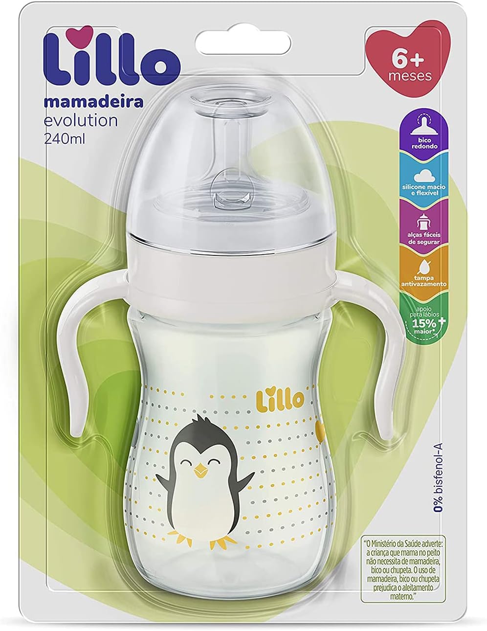 Mamadeira Lillo Super Evolution com Alças 240ml Branco 7 Mamadeira Lillo Super Evolution com Alças 240ml Branco - Imagem 7
