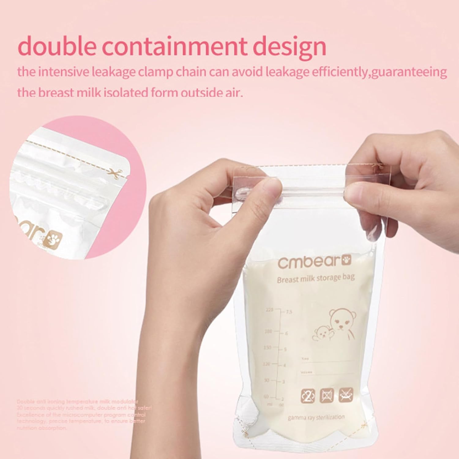 Saco de Armazenamento de Leite Materno 220ml 30 Unidades 8 Saco de Armazenamento de Leite Materno 220ml 30 Unidades - Imagem 8