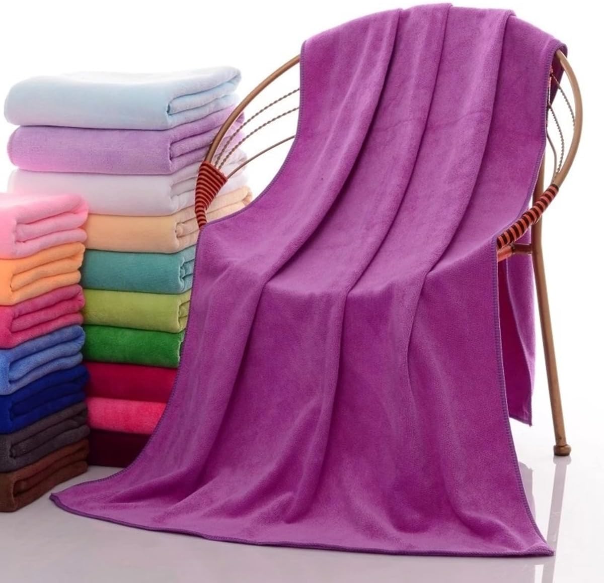 Kit 03 Toalhas de Banho Microfibra Compacta Grande Secagem Rápida 7 Kit 03 Toalhas de Banho Microfibra Compacta Grande Secagem Rápida - Imagem 7