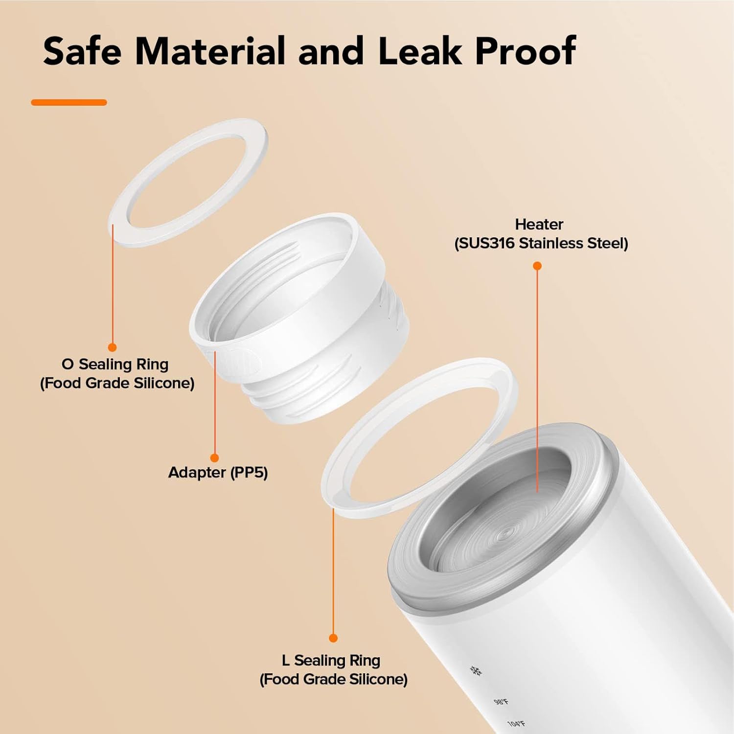 Aquecedor de Mamadeira Depisuta Portátil Recarregável Viagem 8 Aquecedor de Mamadeira Depisuta Portátil Recarregável Viagem - Imagem 8