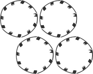 Protetor de Aro de Roda Generic Modelo Y 21 Pol Carbono Preto