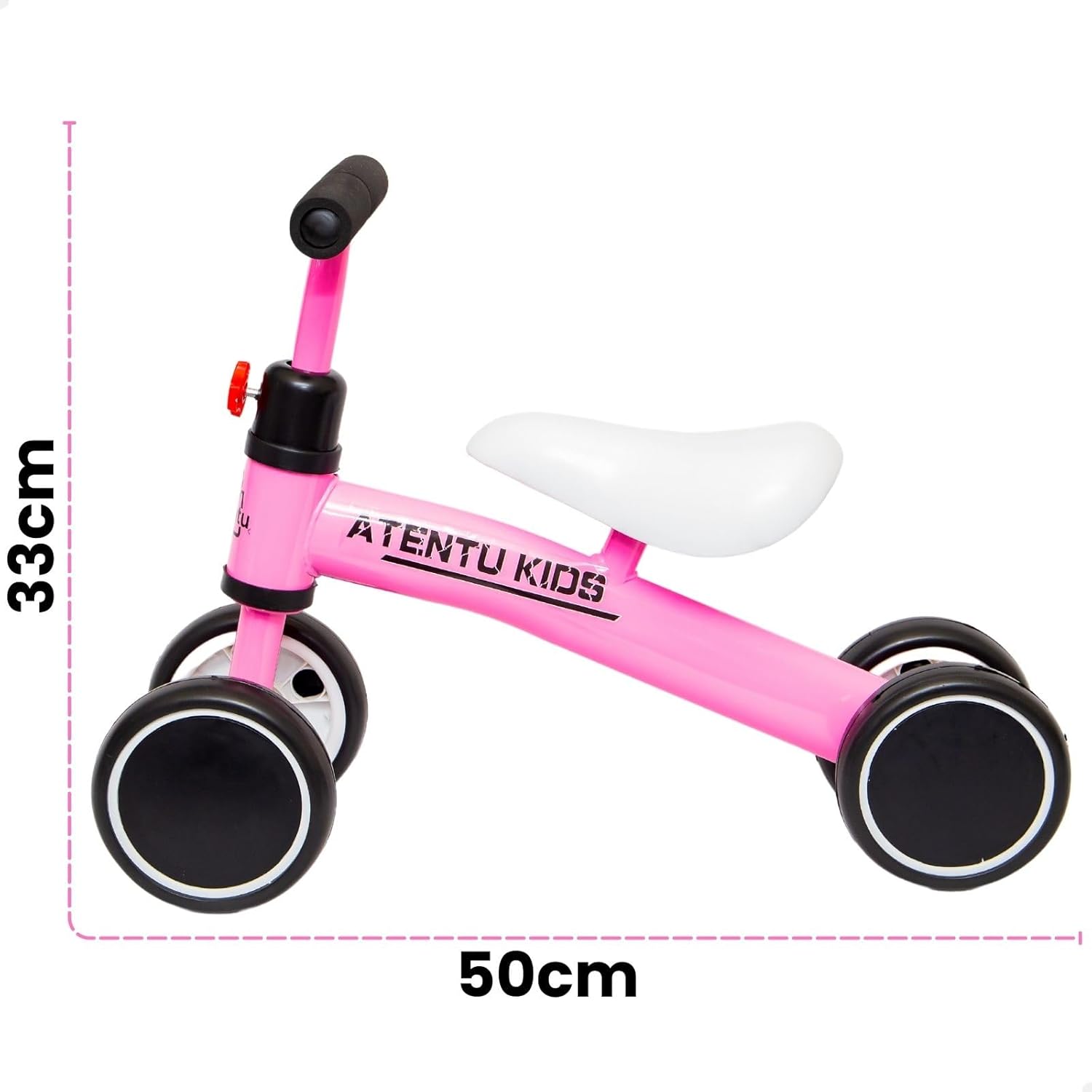 Bicicleta de Equilíbrio Atentu Tico-Tico Infantil 4 Rodas Rosa 2 Bicicleta de Equilíbrio Atentu Tico-Tico Infantil 4 Rodas Rosa - Imagem 2