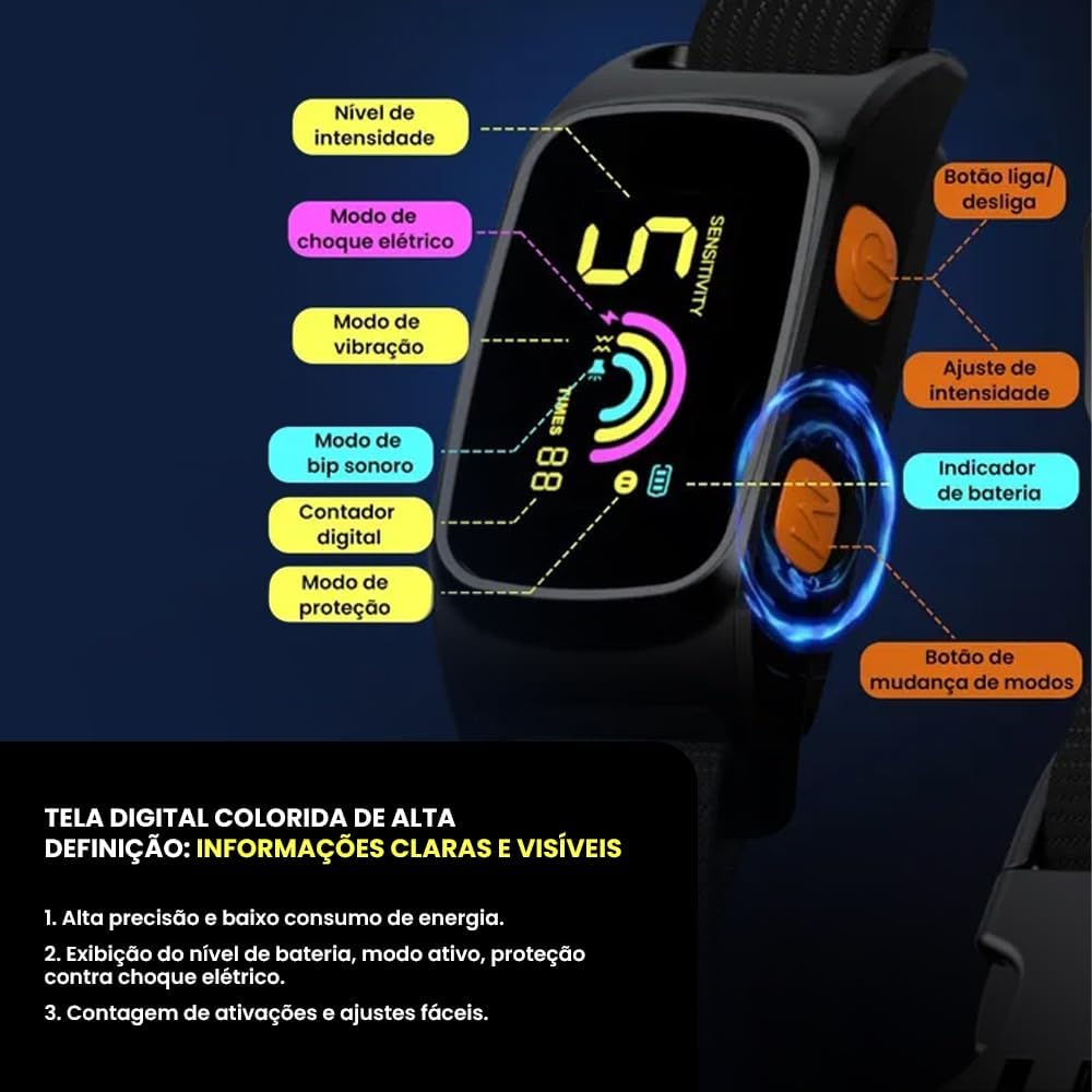 Coleira Anti-Latido NEWPET NP6945 Recarregável para Cachorros 6 Coleira Anti-Latido NEWPET NP6945 Recarregável para Cachorros - Imagem 6