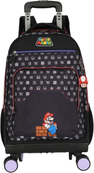 Mochila com Rodinhas 360° Luxcel Mario Premium 2025 Preto