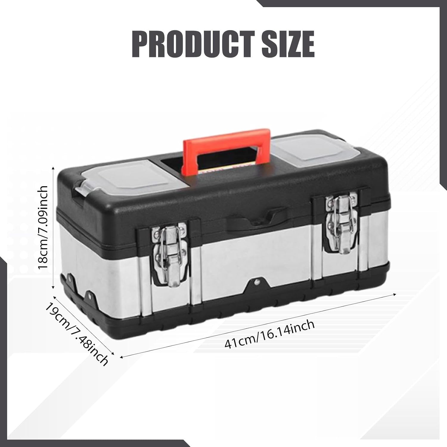 Caixa de Ferramentas Gralara Organizador Reforçado Aço Inox 5 Caixa de Ferramentas Gralara Organizador Reforçado Aço Inox - Imagem 5