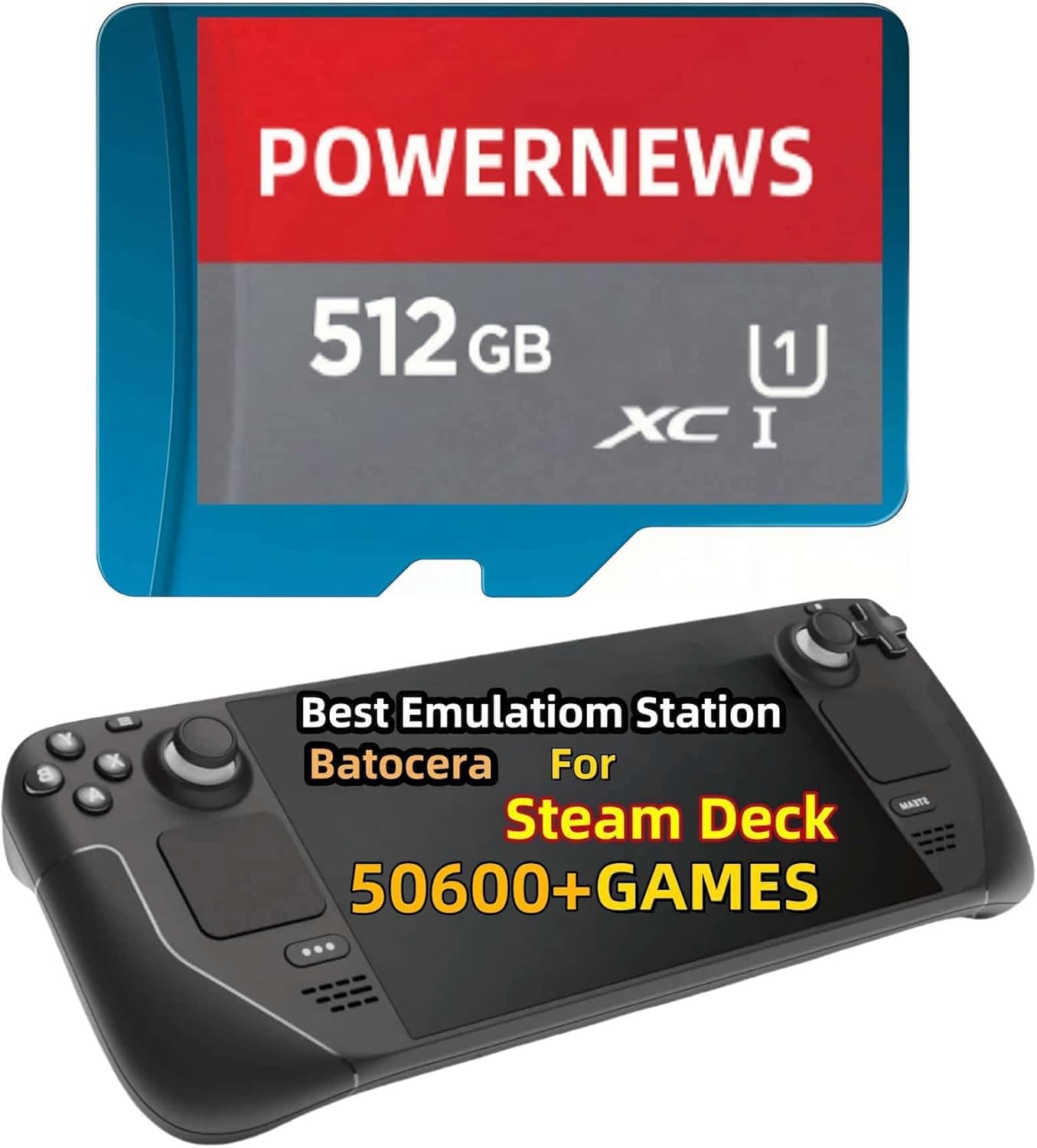 Cartão de Memória POWERNEWS 512GB para Steam Deck Jogos Retrô 1 Cartão de Memória POWERNEWS 512GB para Steam Deck Jogos Retrô