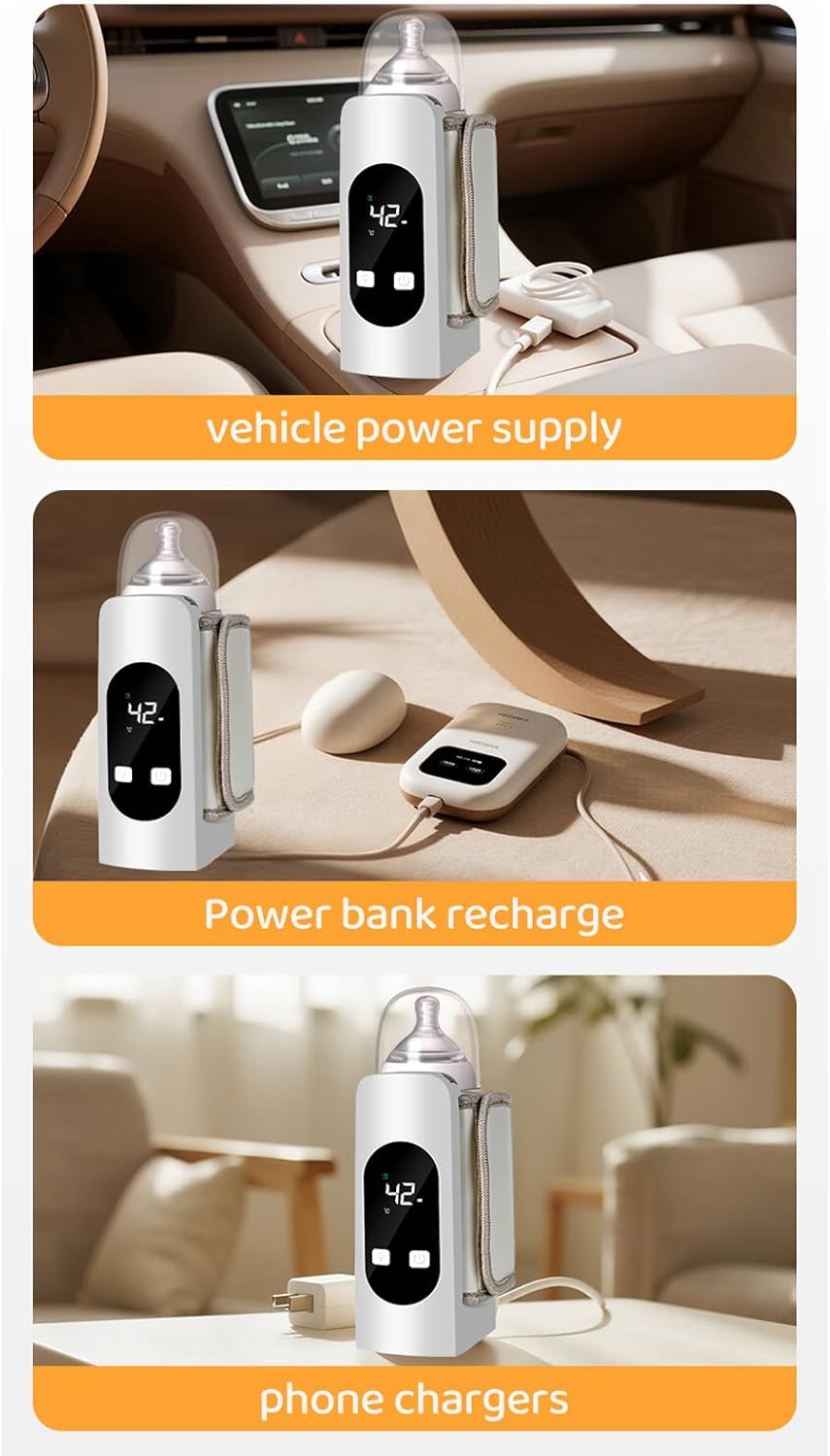 Aquecedor de Mamadeiras Portátil USB com Temperatura Constante 8 Aquecedor de Mamadeiras Portátil USB com Temperatura Constante - Imagem 8