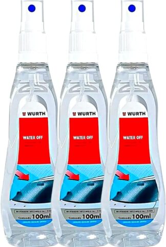 Kit 3 Cristalizador de Vidros Wurth Water Off Repelente 100ml