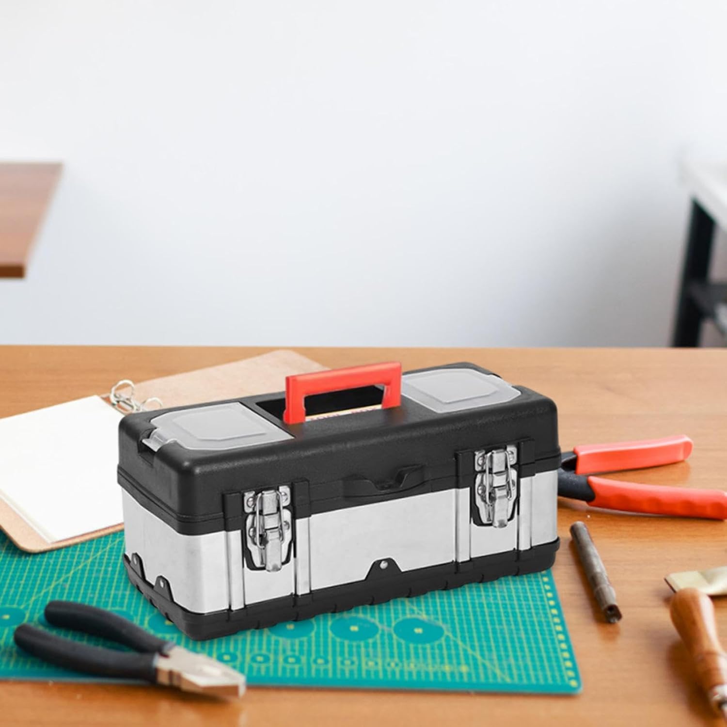 Caixa de Ferramentas Gralara Organizador Reforçado Aço Inox 3 Caixa de Ferramentas Gralara Organizador Reforçado Aço Inox - Imagem 3