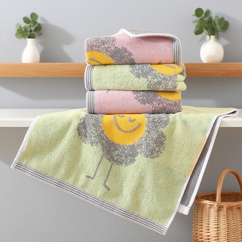 Toalha de Algodão Towel Absorvente e Macia com Estampa Floral 5 Toalha de Algodão Towel Absorvente e Macia com Estampa Floral - Imagem 5