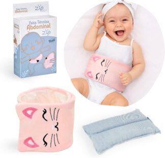 Faixa Térmica Morini para Bebê Alívio de Cólicas e Gases Rosa