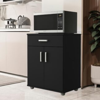 Balcão Multiuso Dullar Móveis Mell Preto para Cozinha