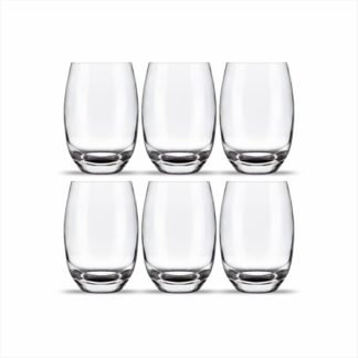 Jogo 6 Copos Nadir Aruba Vidro Transparente 465ml Modelo 001