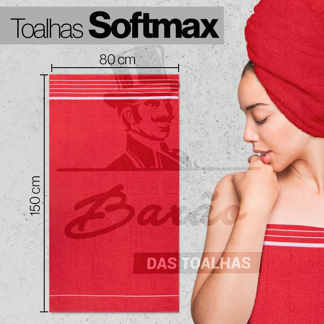 Kit 6 Toalhas de Banho Barão das Toalhas Gigante Soft Max 80x150 3 Kit 6 Toalhas de Banho Barão das Toalhas Gigante Soft Max 80x150 - Imagem 3