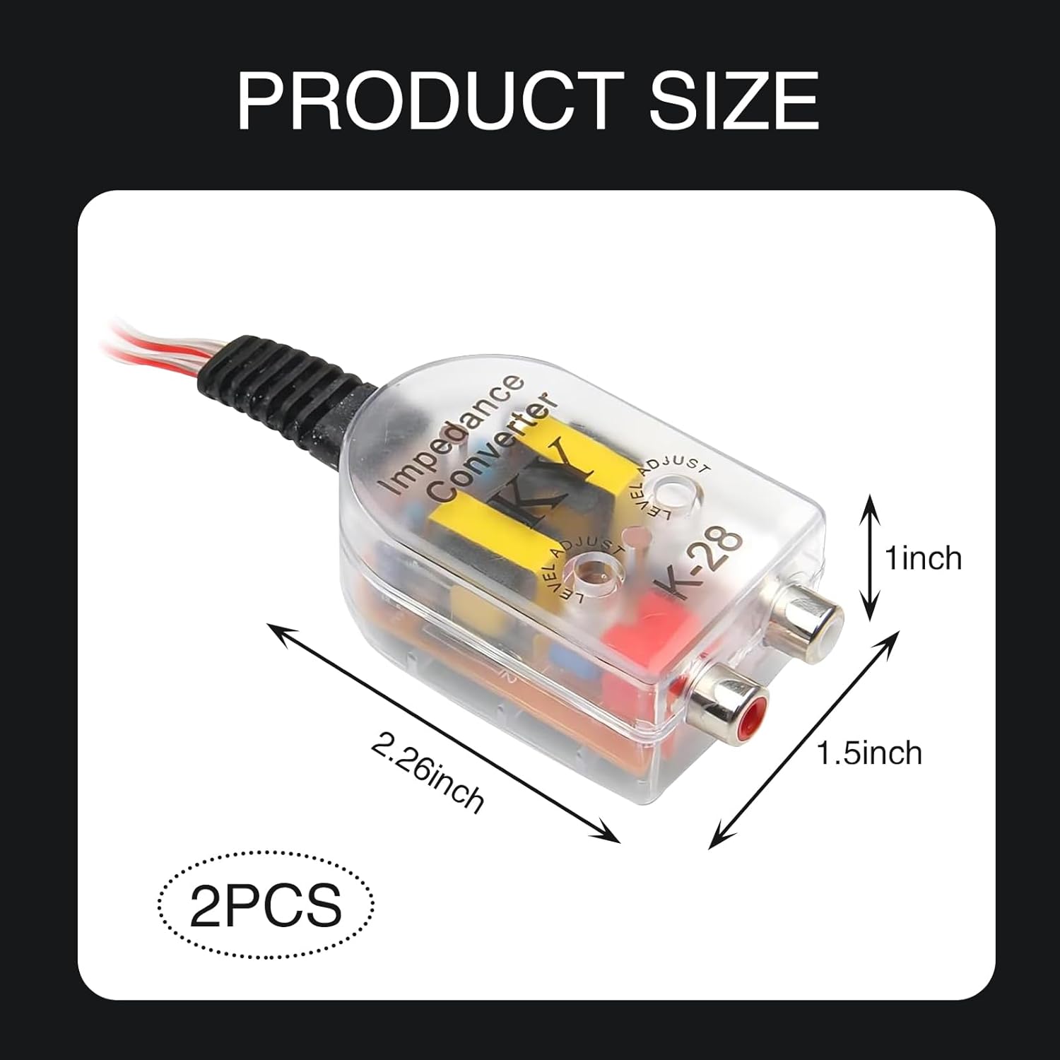 Conversor de Áudio Jewkot K-28 para Som Automotivo 2 Unidades 2 Conversor de Áudio Jewkot K-28 para Som Automotivo 2 Unidades - Imagem 2