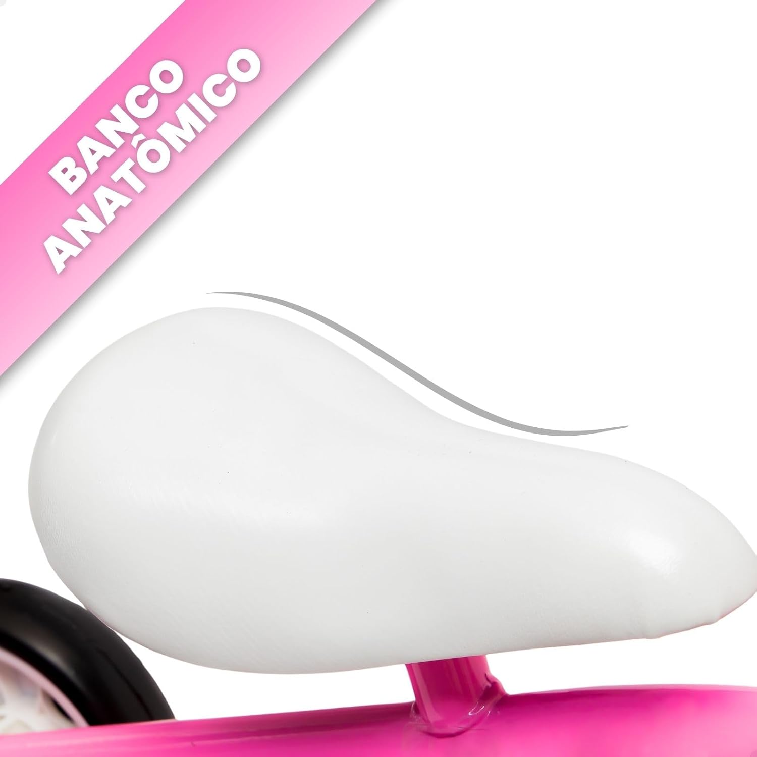 Bicicleta de Equilíbrio Atentu Tico-Tico Infantil 4 Rodas Rosa 5 Bicicleta de Equilíbrio Atentu Tico-Tico Infantil 4 Rodas Rosa - Imagem 5