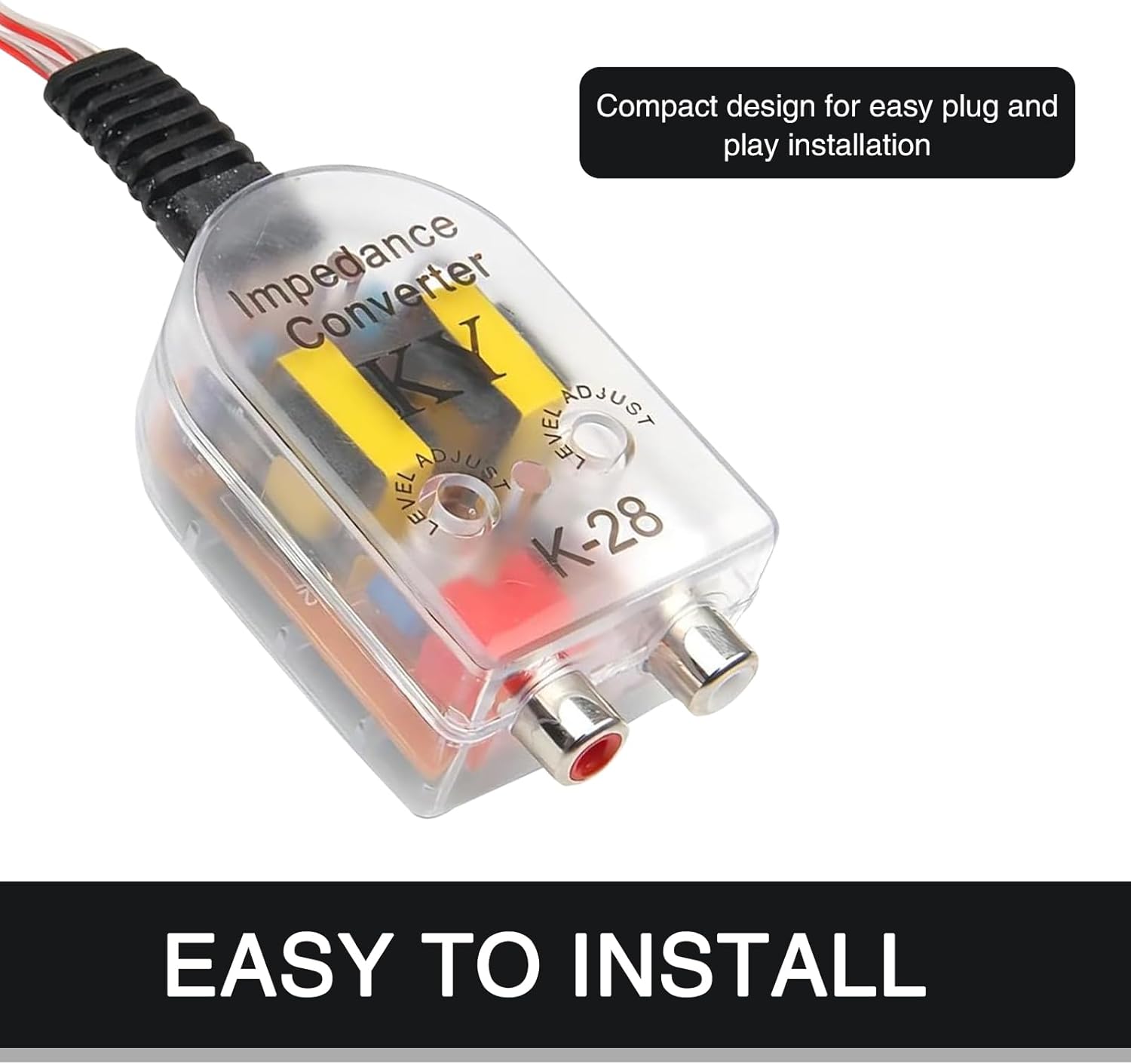 Conversor de Áudio Jewkot K-28 para Som Automotivo 2 Unidades 4 Conversor de Áudio Jewkot K-28 para Som Automotivo 2 Unidades - Imagem 4