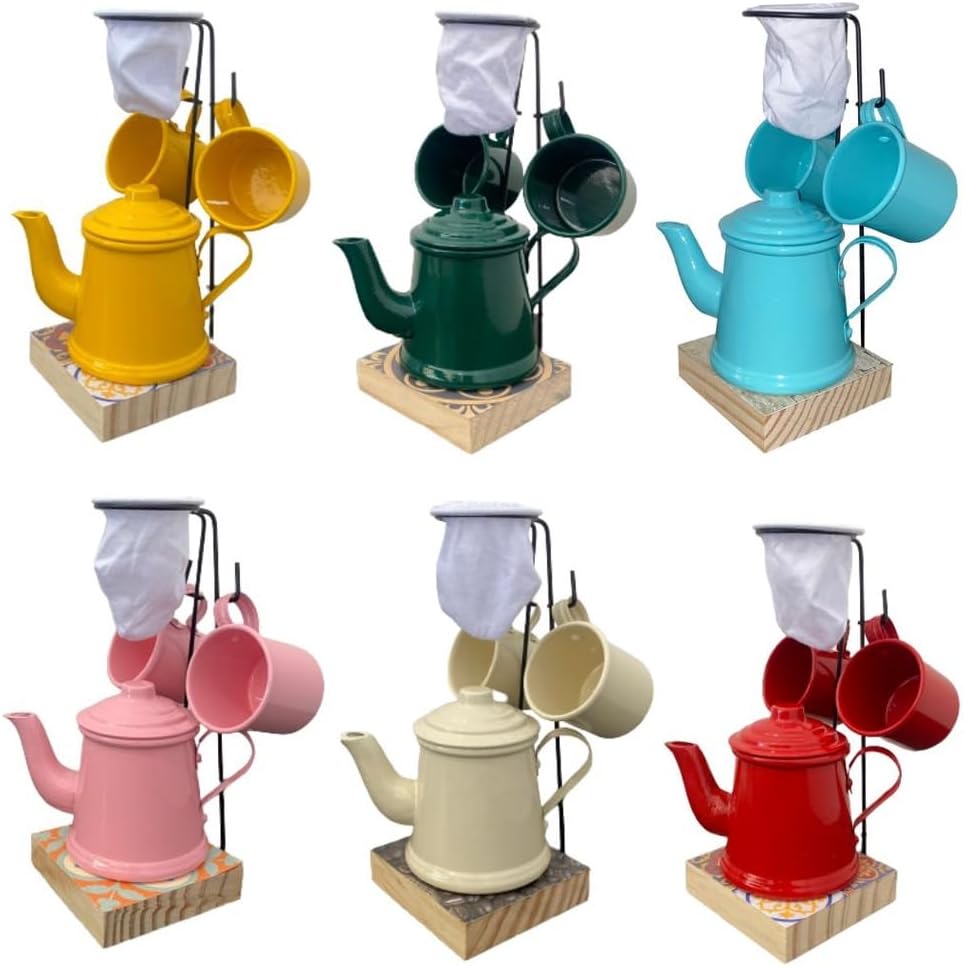 Kit Café Gourmet Genérico Cafeteiras Turcas Coador e Canecas 2 Kit Café Gourmet Genérico Cafeteiras Turcas Coador e Canecas - Imagem 2