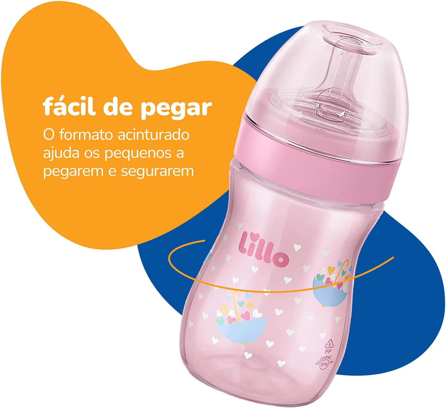 Kit Mamadeiras Evolution Lillo Primeiros Passos Rosa 3 Peças 6 Kit Mamadeiras Evolution Lillo Primeiros Passos Rosa 3 Peças - Imagem 6