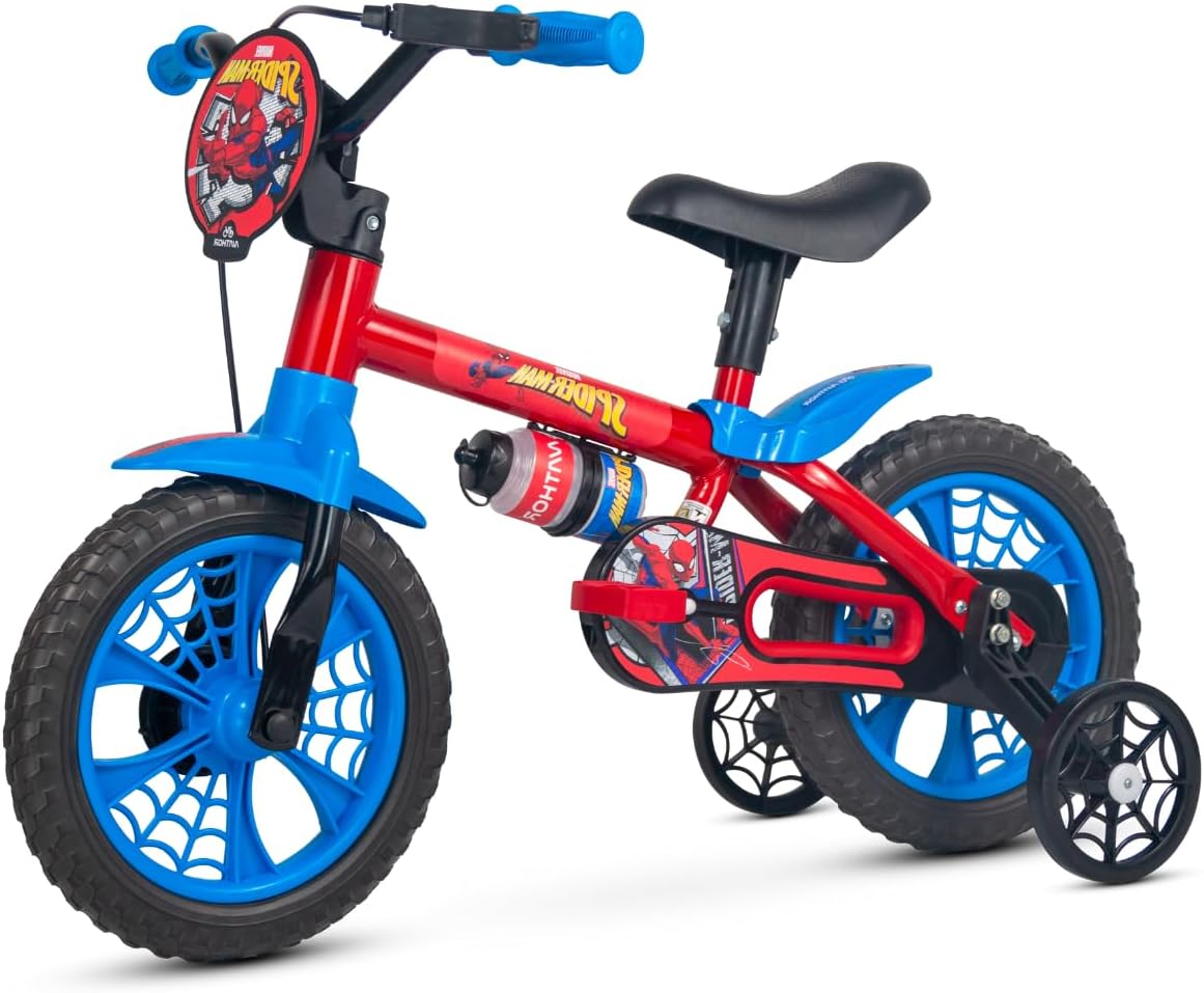 Bicicleta Infantil Nathor Spider-Man Aro 12 com Rodinhas 1 Bicicleta Infantil Nathor Spider-Man Aro 12 com Rodinhas