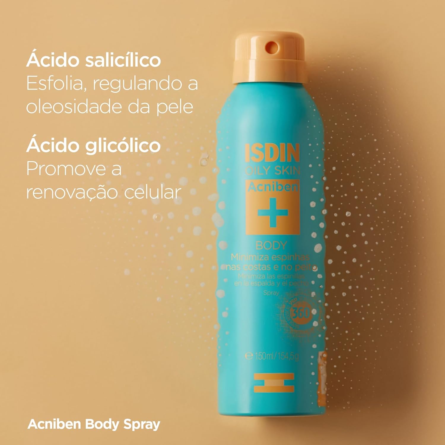 Spray Antiacne Corporal ISDIN Acniben 150ml Tratamento Pele 5 Spray Antiacne Corporal ISDIN Acniben 150ml Tratamento Pele - Imagem 5