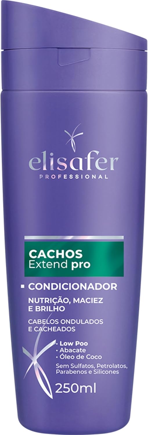 Condicionador Elisafer Extend Pro para Cabelos Cacheados 250ml 4 Condicionador Elisafer Extend Pro para Cabelos Cacheados 250ml - Imagem 4